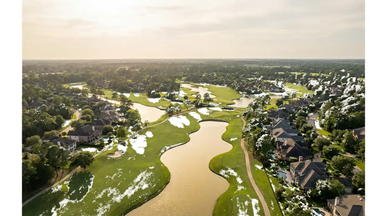 Kingwood Country Club golf course aerial